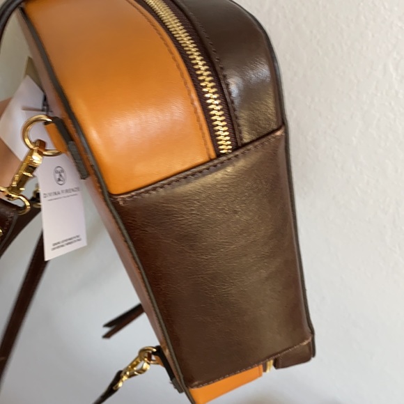 Divans Firenze 3 way bag Genuine Leather made in Italy NWT - Picture 5 of 9